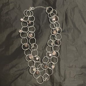 🌸 Bundle 2 for $10 🌸  Silver with various purple beaded necklace with clasp